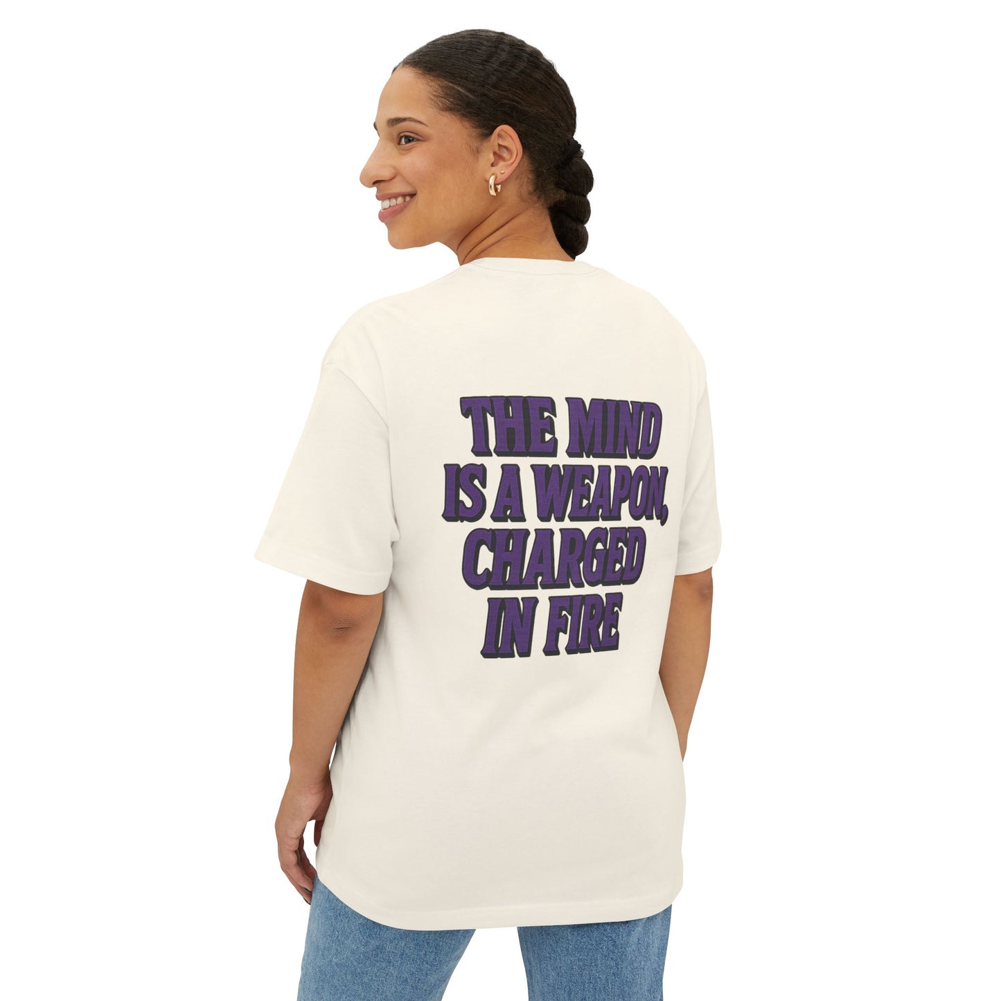 Mind Weapon Graphic Tee, Oversized T-Shirt, Brainstorm Shirt, Unisex Casual Wear