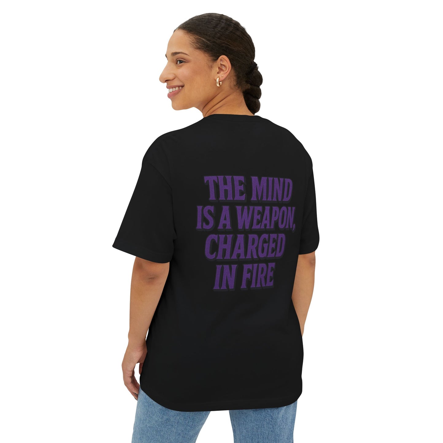 Mind Weapon Graphic Tee, Oversized T-Shirt, Brainstorm Shirt, Unisex Casual Wear