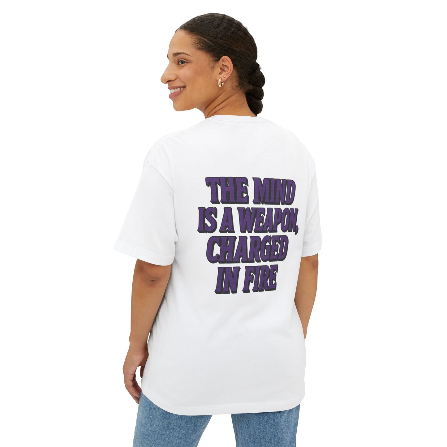 Mind Weapon Graphic Tee, Oversized T-Shirt, Brainstorm Shirt, Unisex Casual Wear